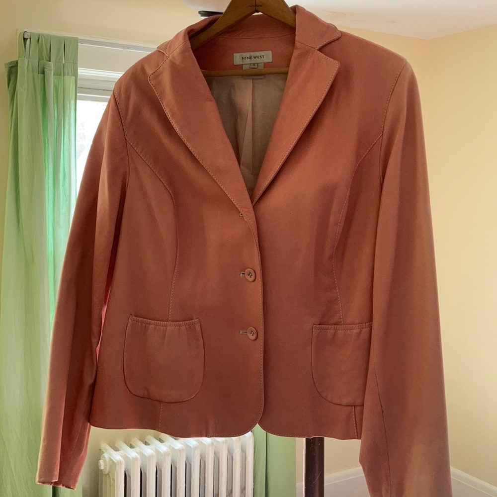 Leather blazer